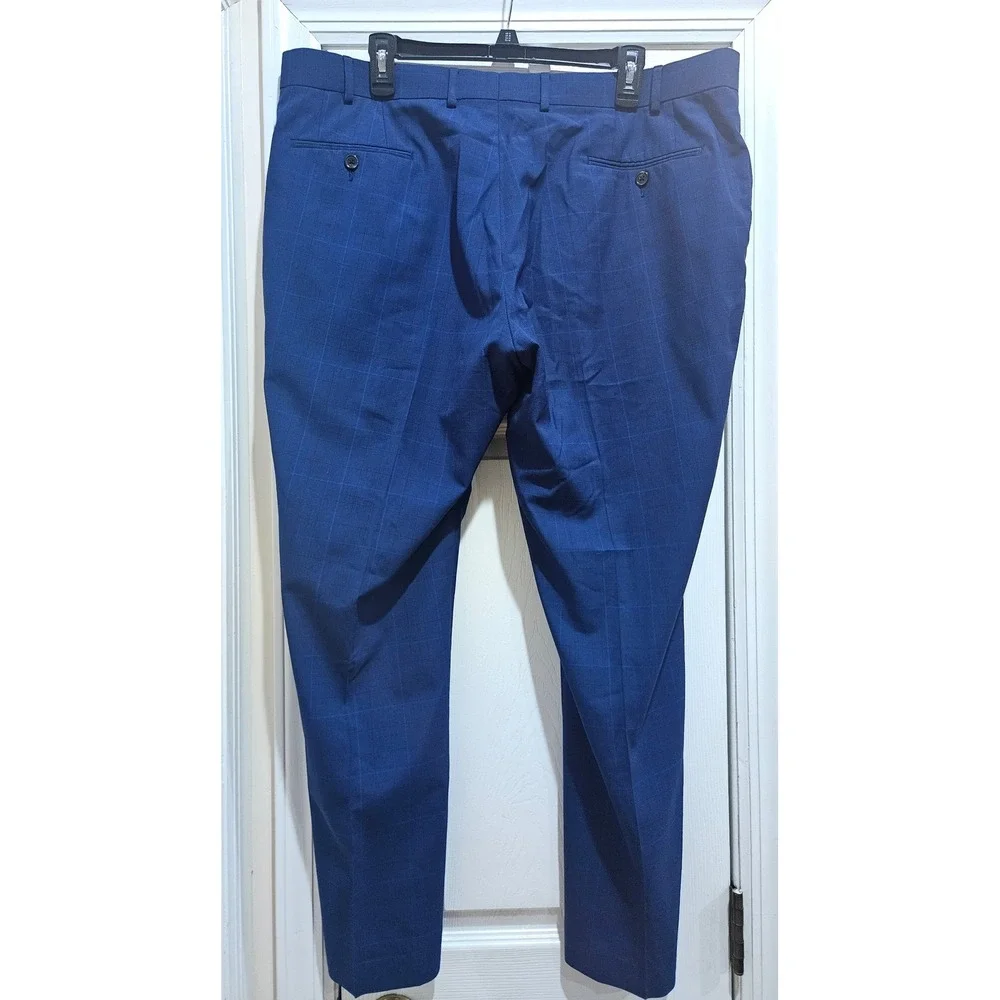 Lauren Ralph Lauren Blue Plaid Dress Pants Modern Fit Menswear - Picture 3 of 10